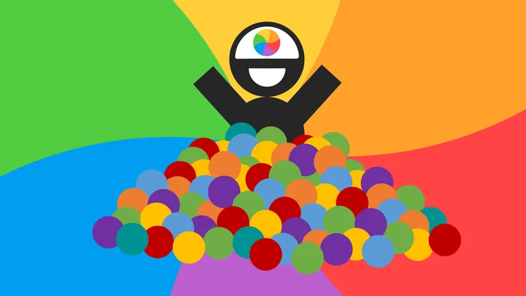 A colourful ball pit