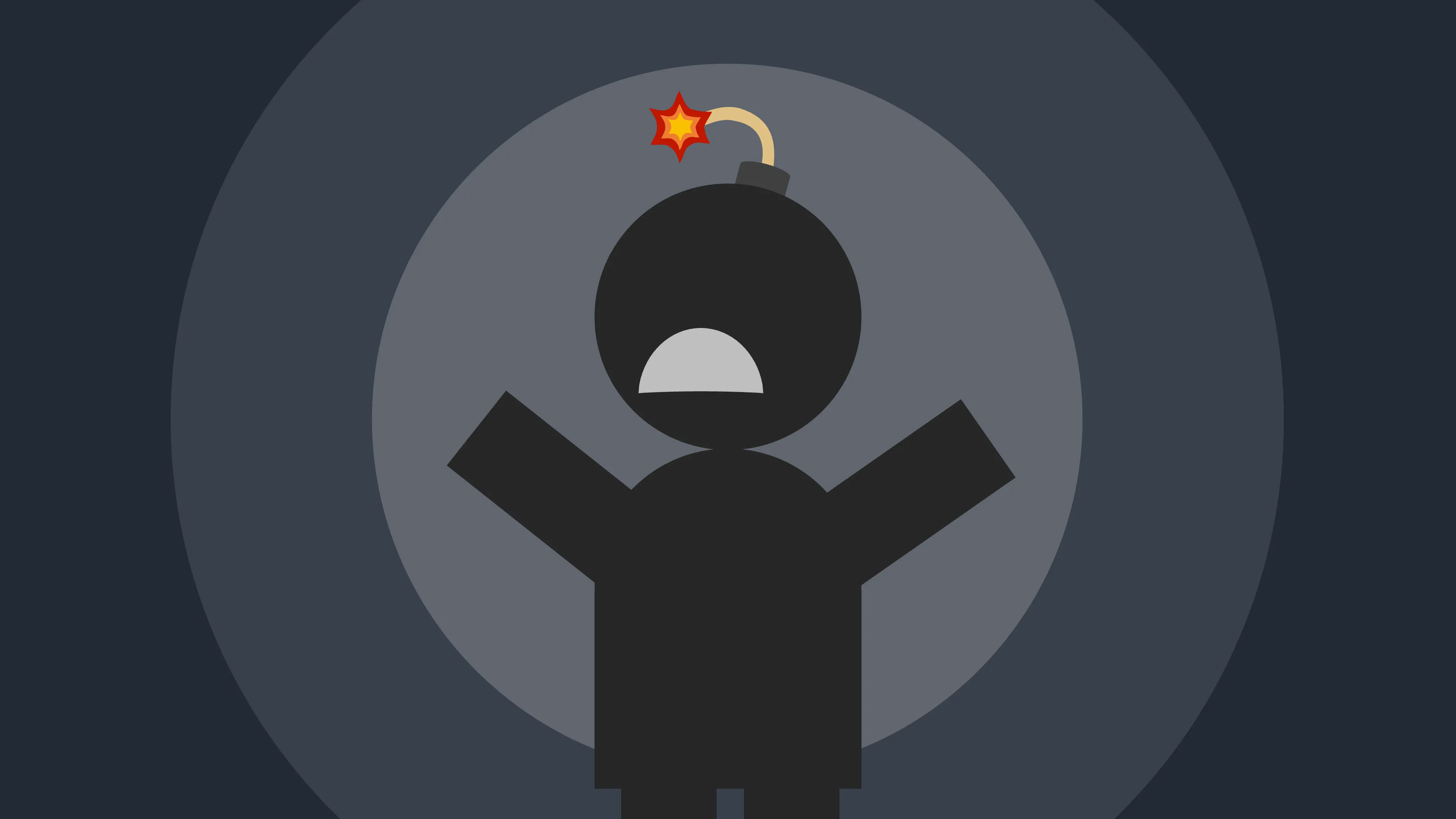 A worker whose head has turned into a literal bomb with a lit fuse looks very unhappy.
