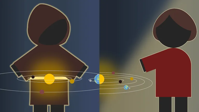 A catholic monk and a Renaissance scientist debate about astronomical models