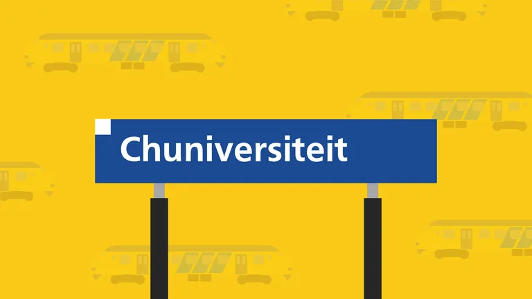 Een stationsbord