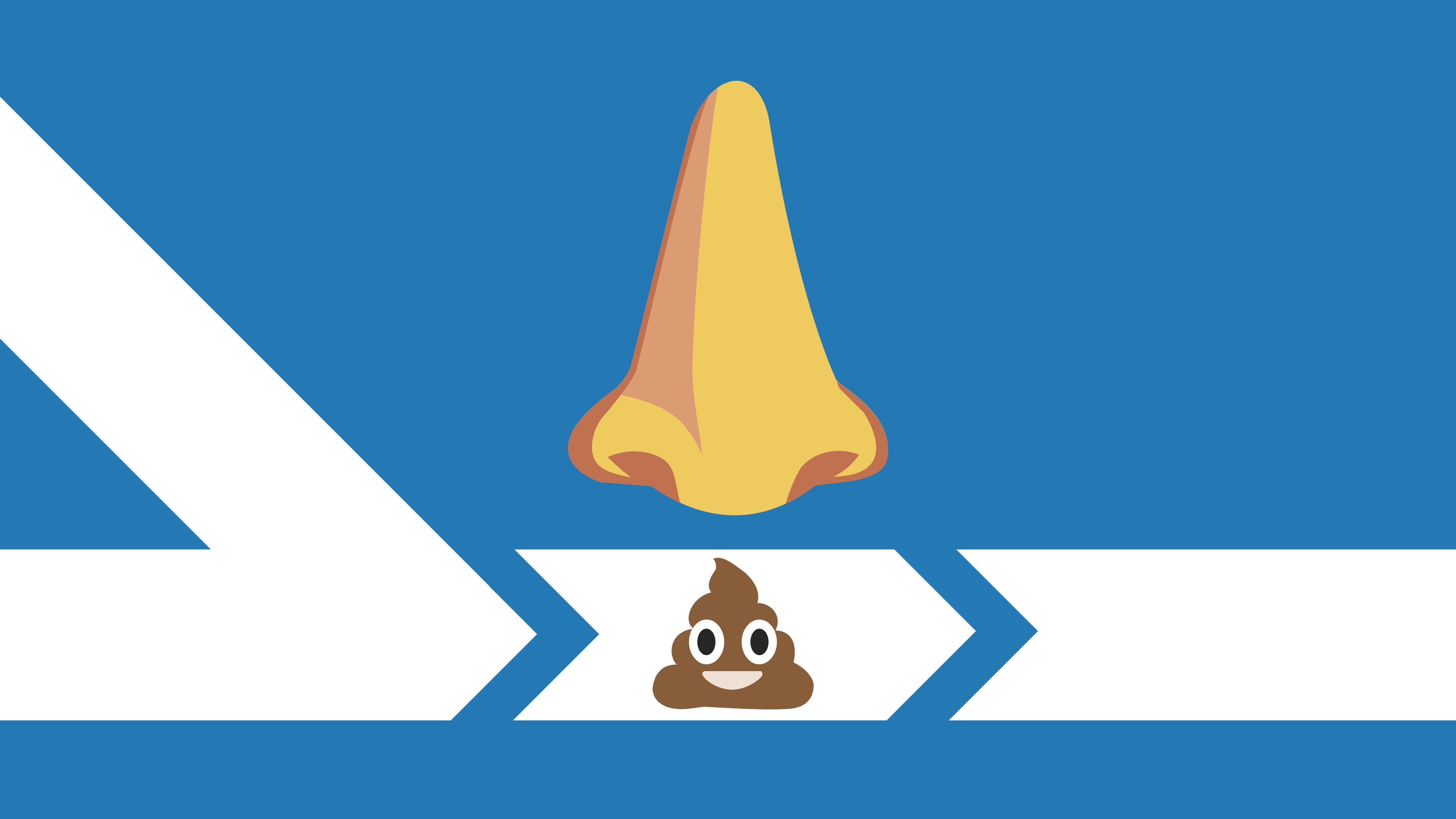 Someone crawls into a giant nose