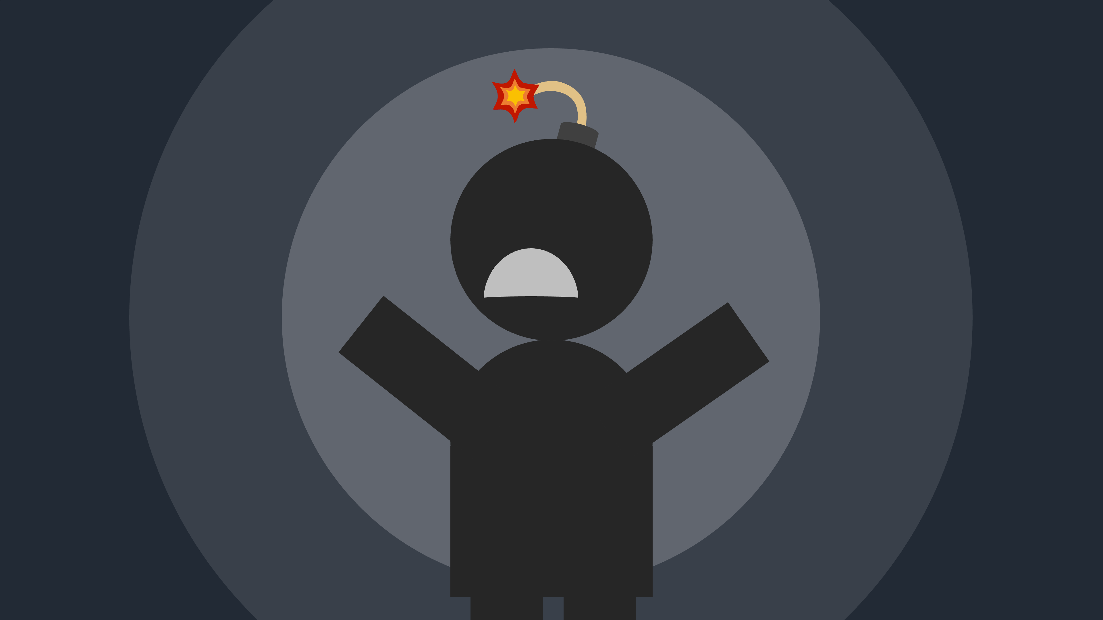 A worker whose head has turned into a literal bomb with a lit fuse looks very unhappy.
