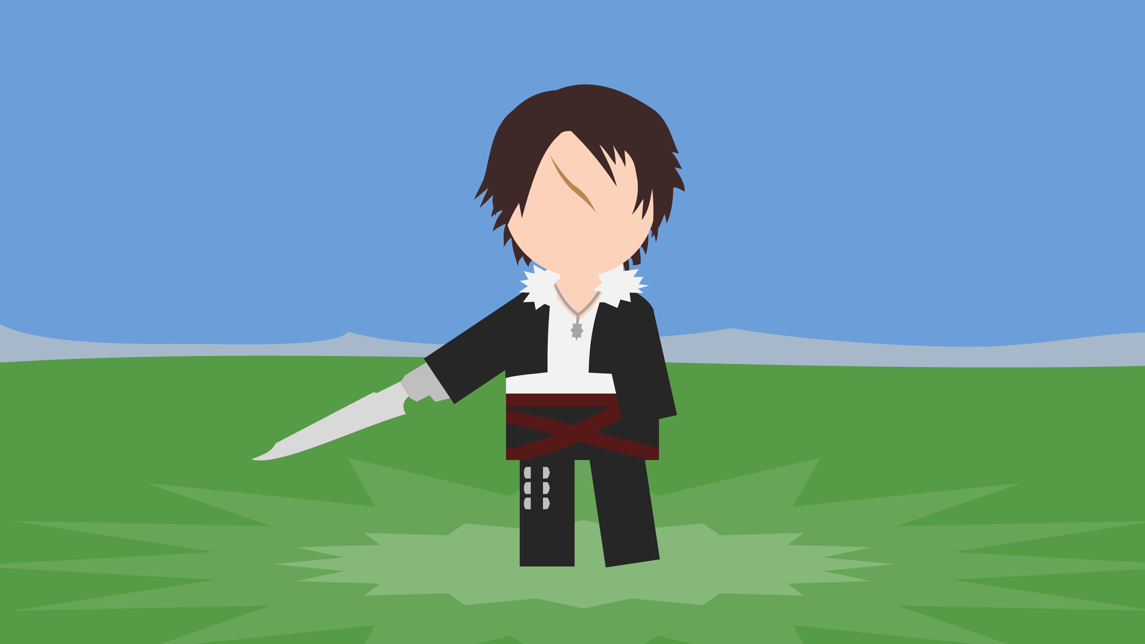 Squall Leonhart with his gunblade