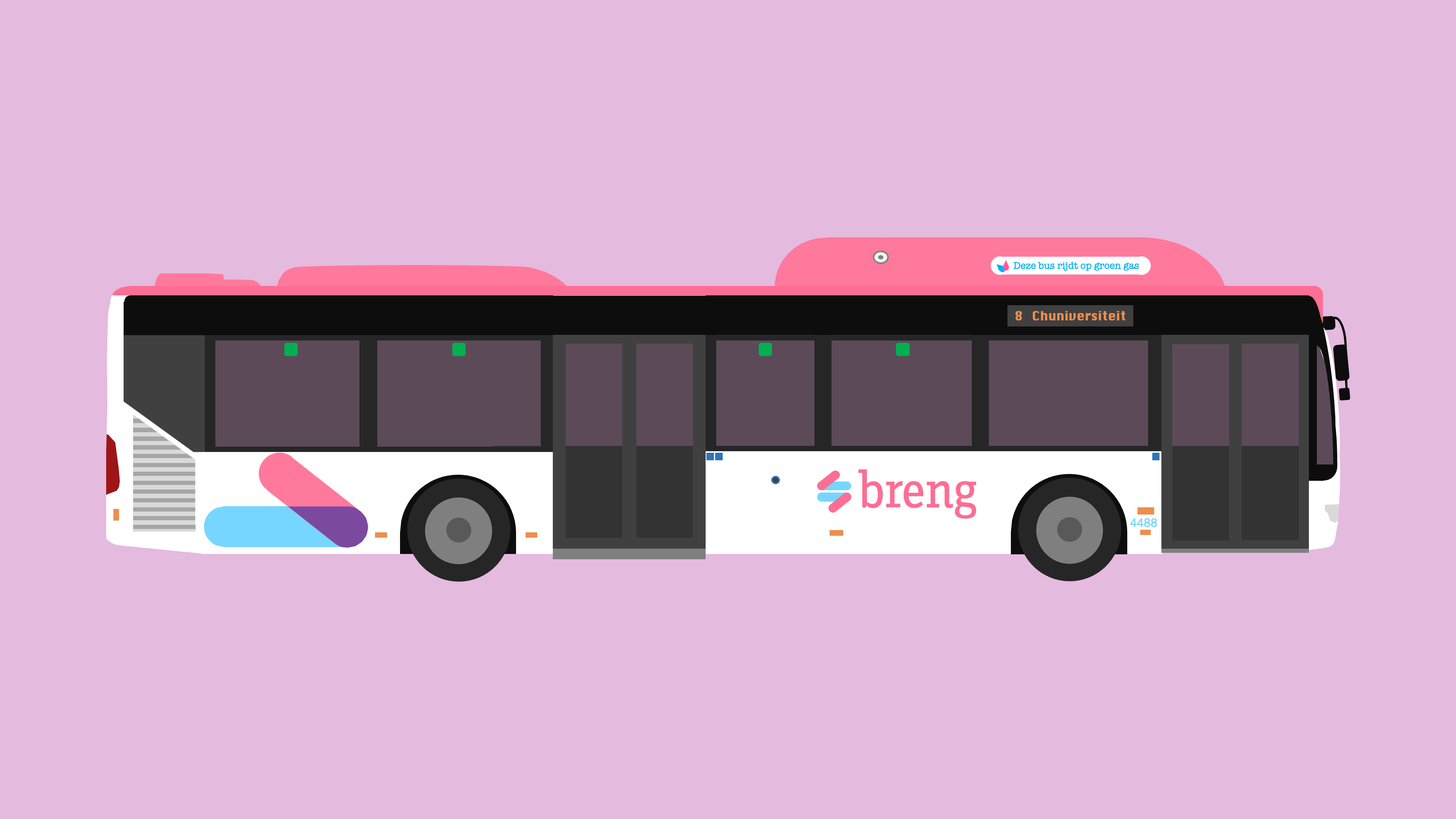 Generic clipart of a Dutch bus