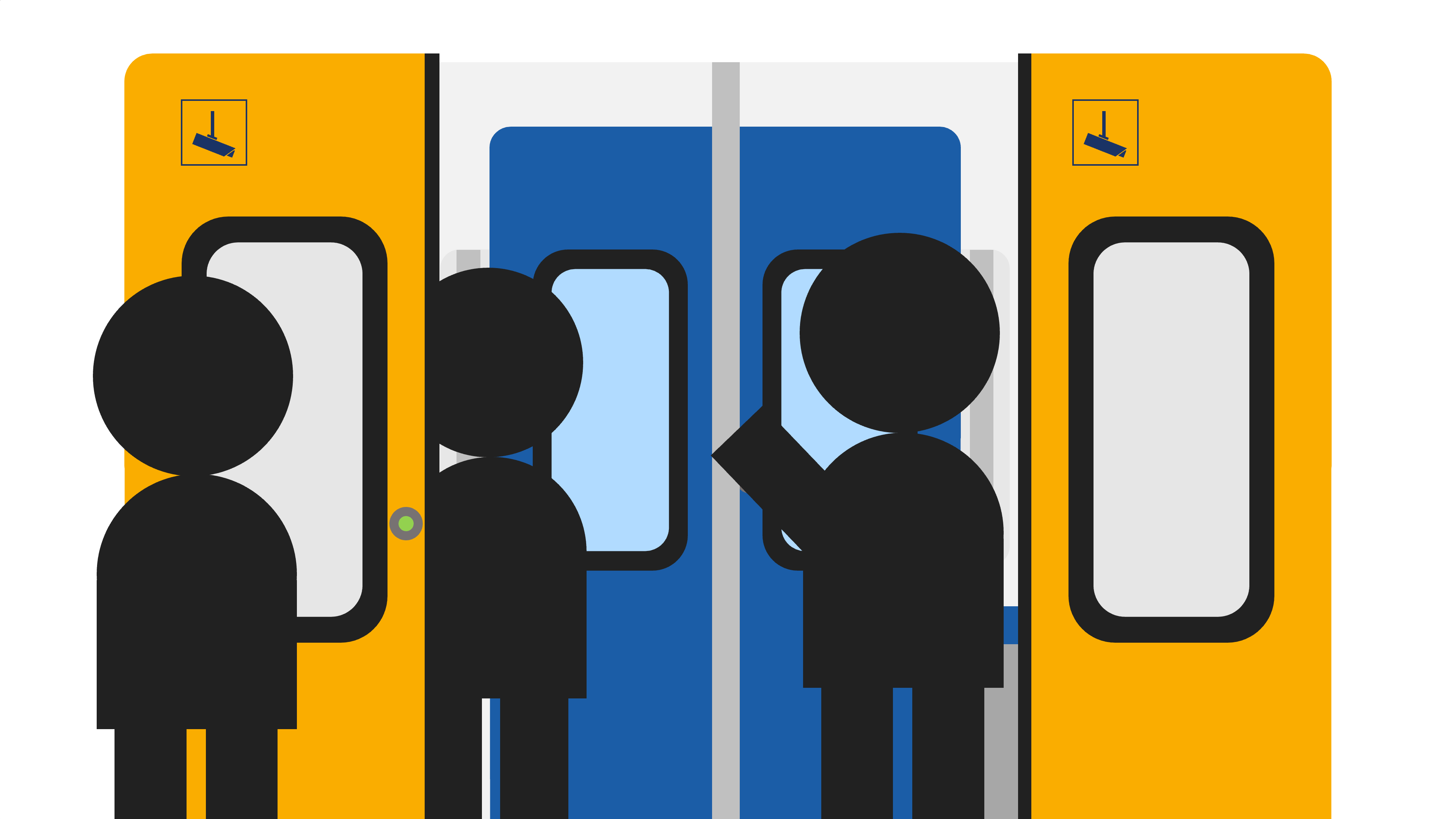 Een sprinter met geopende deuren