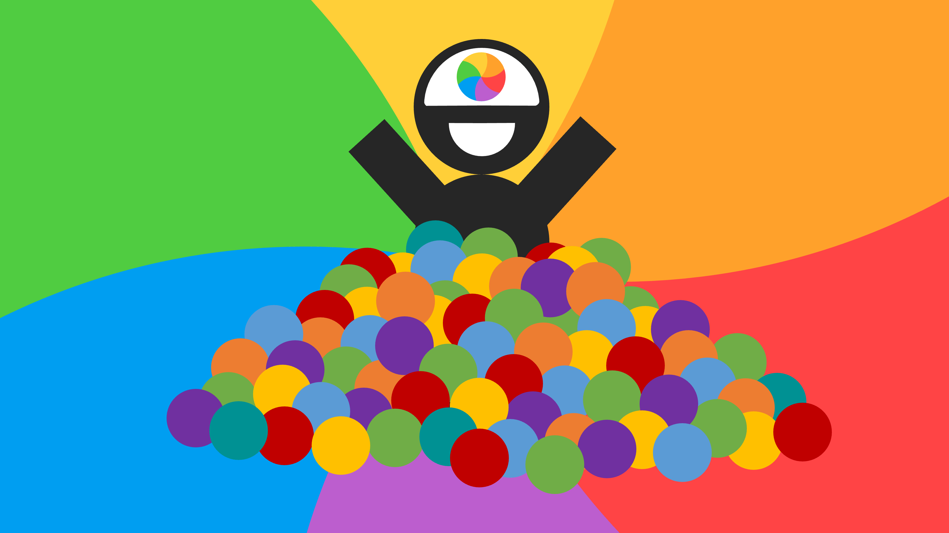 A colourful ball pit